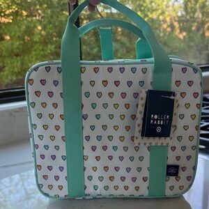 Disco Hearts Wave Hanging Toiletry Bag White/Teal - Roller Rabbit x Target